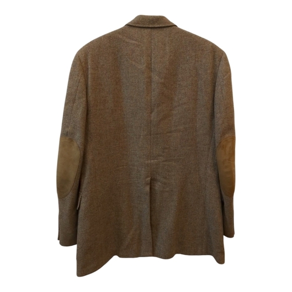 Austin Reed of Regent Street blazer brown virgin wool elbow pads tweed - Picture 10 of 13